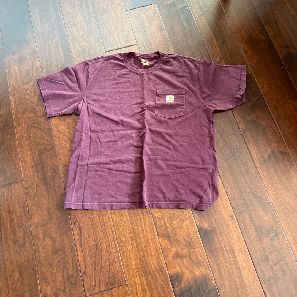 Carhartt Men's Maroon Short Sleeve Pocket Tee